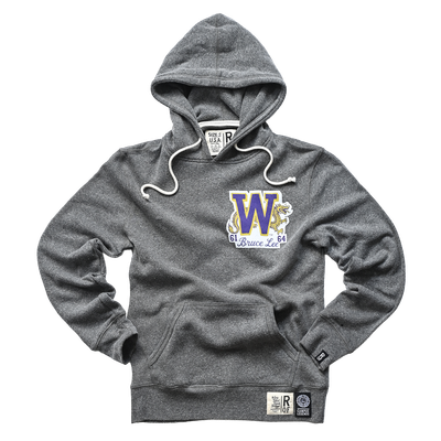 Roots of Fight x Bruce Lee x Washington Huskies 1961-64 Tri-Blend Hoodie - Gray