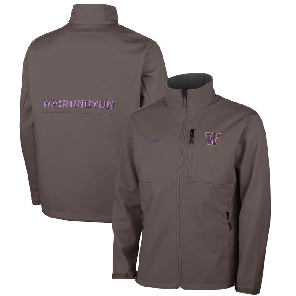 Washington Huskies Columbia Ascender Bonded Softshell Jacket - Gray