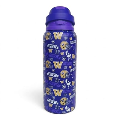 Washington Huskies Pegasus 32oz. Game Day Pennant Stainless Steel ProPress Water Bottle