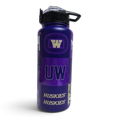 Washington Huskies Pegasus 32oz Stainless Steel ProPress Water Bottle