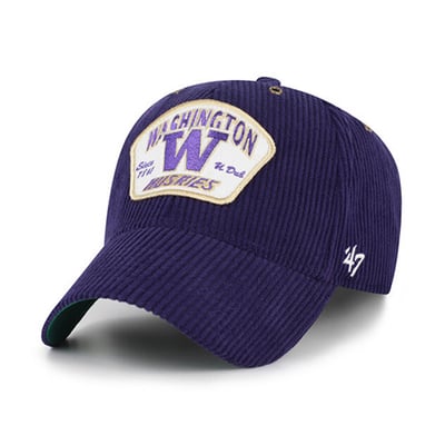 Washington Huskies '47 Unisex Accordia Corduroy MVP Adjustable Hat - Purple