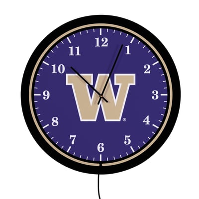 Washington Huskies 18" Lighted Round LED Wall Clock