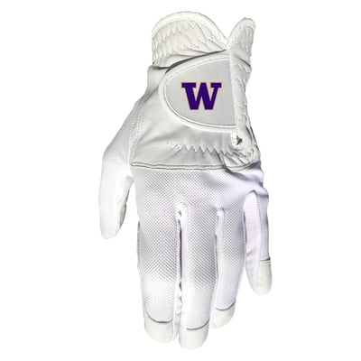 Washington Huskies Cool Mesh Cabretta Leather Golf Glove