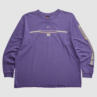 Washington Huskies Nike 2000s Long Sleeve T-shirt - Purple - 2XL by Fanatics Real Vintage