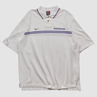 Washington Huskies Nike 2000s Polo - White - L by Fanatics Real Vintage