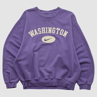Washington Huskies Nike 2000s Pullover Sweatshirt - Purple - L by Fanatics Real Vintage