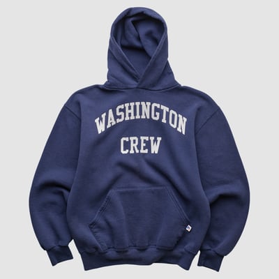 Washington Huskies Russell 90s Hooded Pullover Sweatshirt - Navy - XXS by Fanatics Real Vintage