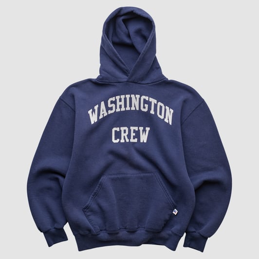 Washington Huskies Russell 90s Hooded Pullover Sweatshirt - Navy - XXS by Fanatics Real Vintage