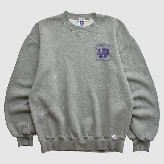 Washington Huskies Russell 90s Pullover Sweatshirt - Heather Gray - XS by Fanatics Real Vintage