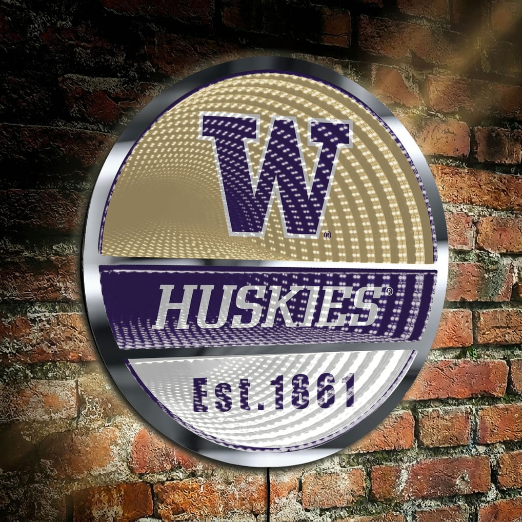 Washington Huskies Three-Cell Circular Infinity Light