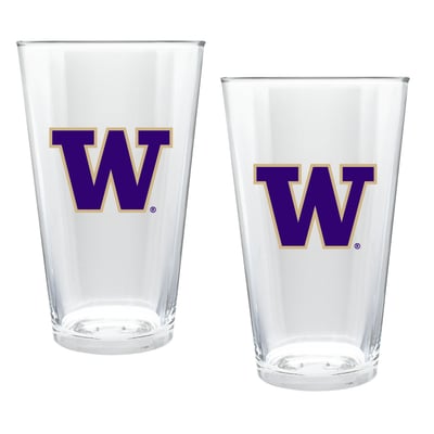 Washington Huskies Two-Piece 16oz. Double Play Pint Glass Set