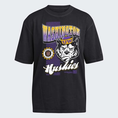Washington Huskies adidas Women's Premium Fashion T-Shirt - Black