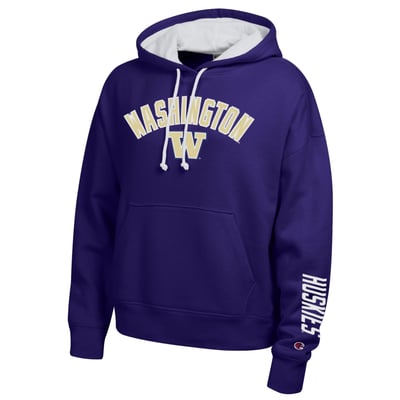  Washington Huskies Champion Women's Fleece Hoodie - Purple