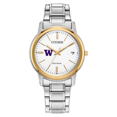 Washington Huskies Citizen Watch Women's Eco-Drive Two-Tone Steel Watch
