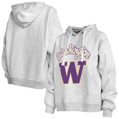  Washington Huskies Pressbox Women's Janise Pullover Hoodie - Heather Gray