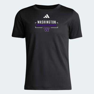  Washington Huskies adidas Youth AEROREADY Pre-Game T-Shirt - Black