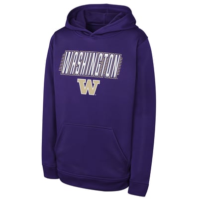 Washington Huskies Outerstuff Youth Sack Party Performance Hoodie - Purple
