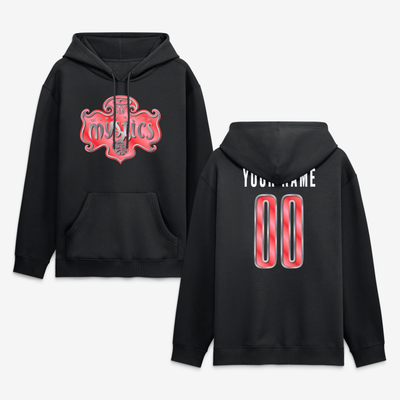 Washington Mystics Big & Tall Forged Mascot Personalized Name & Number Hoodie - Black