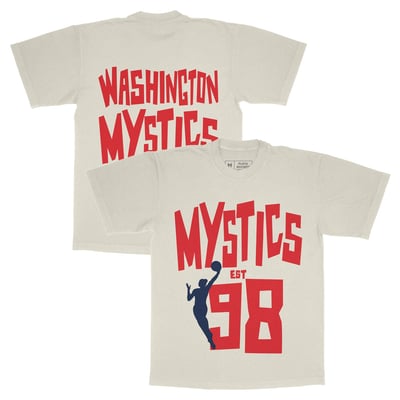  Washington Mystics Playa Society Unisex Est T-Shirt - Oatmeal