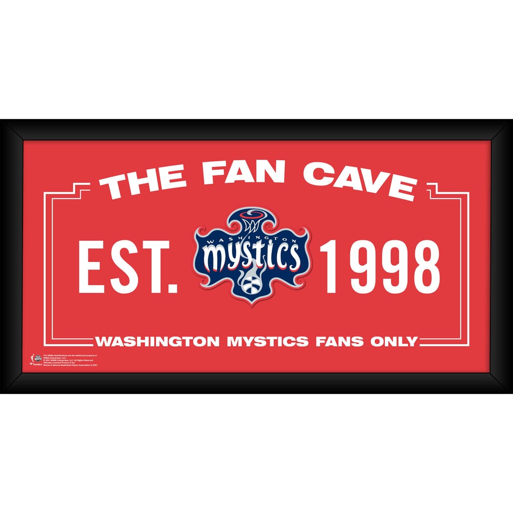 Washington Mystics Fanatics Authentic Framed 10" x 20" Fan Cave Collage