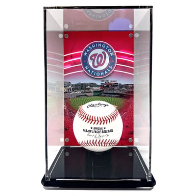  Washington Nationals Fanatics Authentic Tall Baseball Display Case with Image