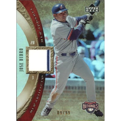2005 Artifacts MLB Apparel Rainbow #JV Jose Vidro Jsy/99
