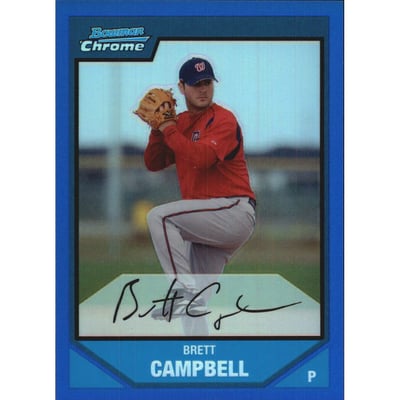 2007 Bowman Chrome Prospects Blue Refractors #BC208 Brett Campbell
