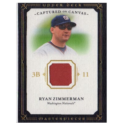 2008 UD Masterpieces Captured on Canvas #CCRZ Ryan Zimmerman