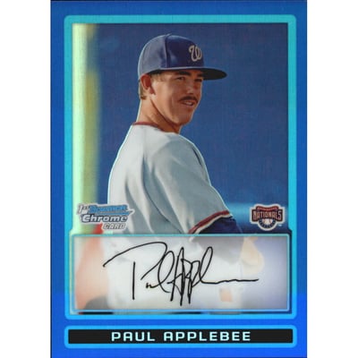 2009 Bowman Chrome Draft Prospects Blue Refractors #BDPP38 Paul Applebee