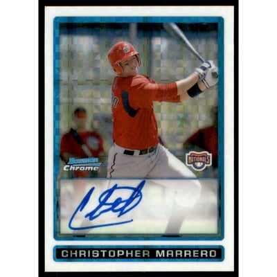 2009 Bowman Chrome Prospects X-Fractors #BCP100 Christopher Marrero AU