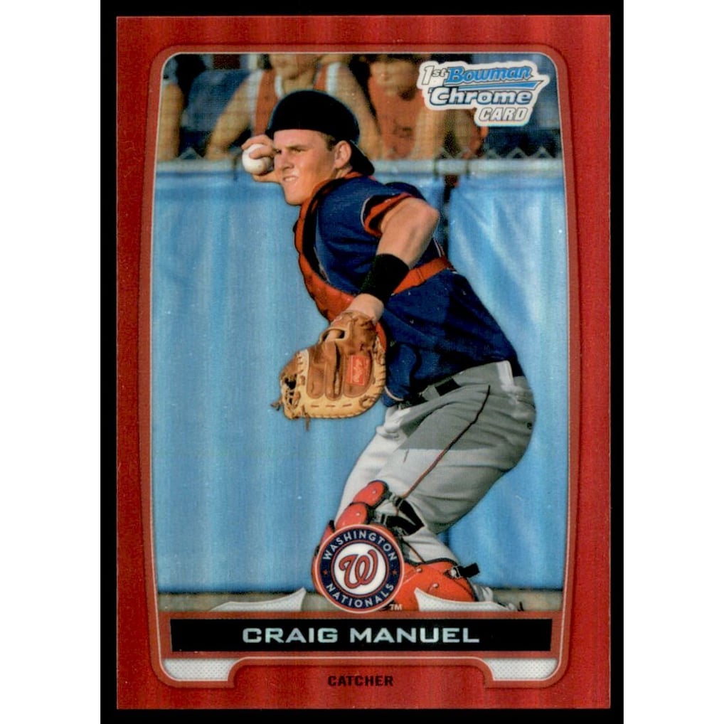 2012 Bowman Chrome Draft Draft Picks Red Refractors #BDPP162 Craig Manuel