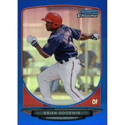 2013 Bowman Chrome Prospects Blue Refractors #BCP76 Brian Goodwin