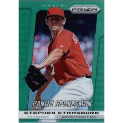 2013 Panini Prizm Prizms Green #304 Stephen Strasburg