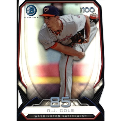 2014 Bowman Chrome Top 100 Prospects Die Cut Refractors #BTP85 A.J. Cole