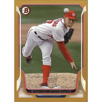 2014 Bowman Gold #213 Stephen Strasburg