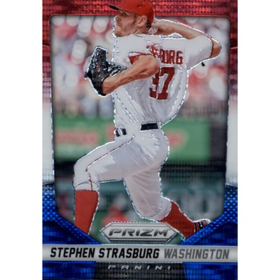 2014 Panini Prizm Prizms Red White and Blue Pulsar #1 Stephen Strasburg
