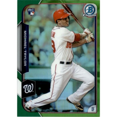 2015 Bowman Chrome Green Refractors #187 Michael Taylor