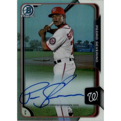 2015 Bowman Chrome Prospect Autographs Refractors #BCAPPS Pedro Severino