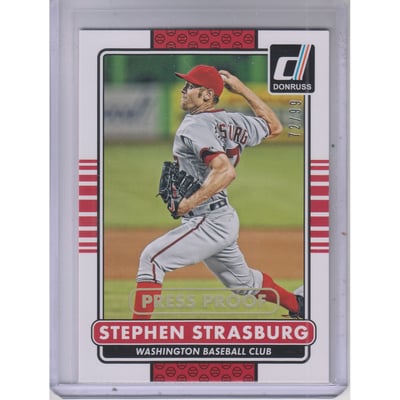 2015 Donruss Press Proofs Gold #180 Stephen Strasburg