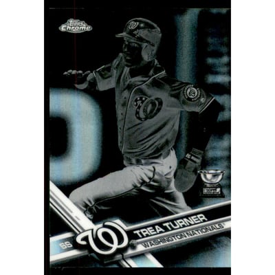 2017 Topps Chrome Negative Refractors #194 Trea Turner