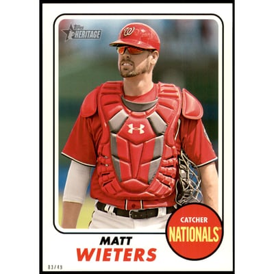 2017 Topps Heritage 5x7 #647 Matt Wieters