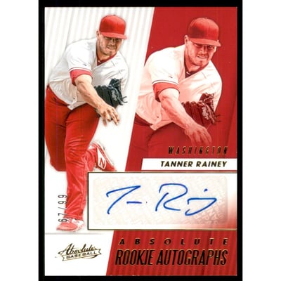 2019 Absolute Rookie Autographs Gold #23 Tanner Rainey