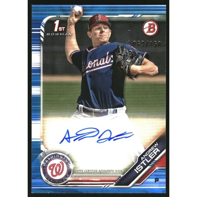 2019 Bowman Prospect Autographs Blue #PAAI Andrew Istler