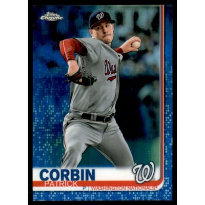 2019 Topps Chrome Blue Refractors #163 Patrick Corbin