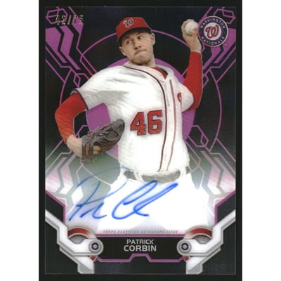 2019 Topps High Tek Autographs Pink #HTAPC Patrick Corbin