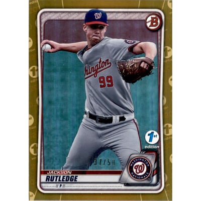2020 Bowman Draft 1st Edition Gold Foil #BD177 Jackson Rutledge