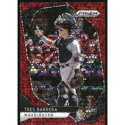 2020 Panini Prizm Prizms Red Donut Circles #206 Tres Barrera