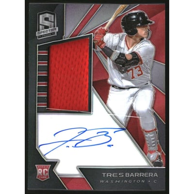 2020 Panini Spectra #127 Tres Barrera AU JSY RC