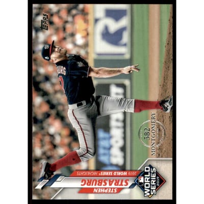 2020 Topps Factory Set 582 Montgomery Club #76 Stephen Strasburg WSH