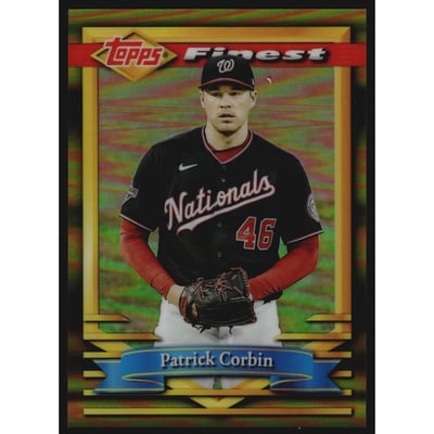 2021 Finest Flashbacks Gold Refractors #124 Patrick Corbin
